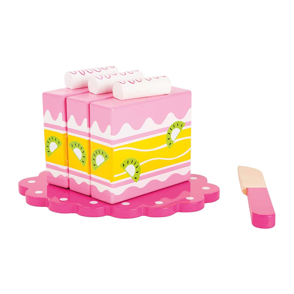 Small Foot Cake, cuttable, wooden, 5 pieces