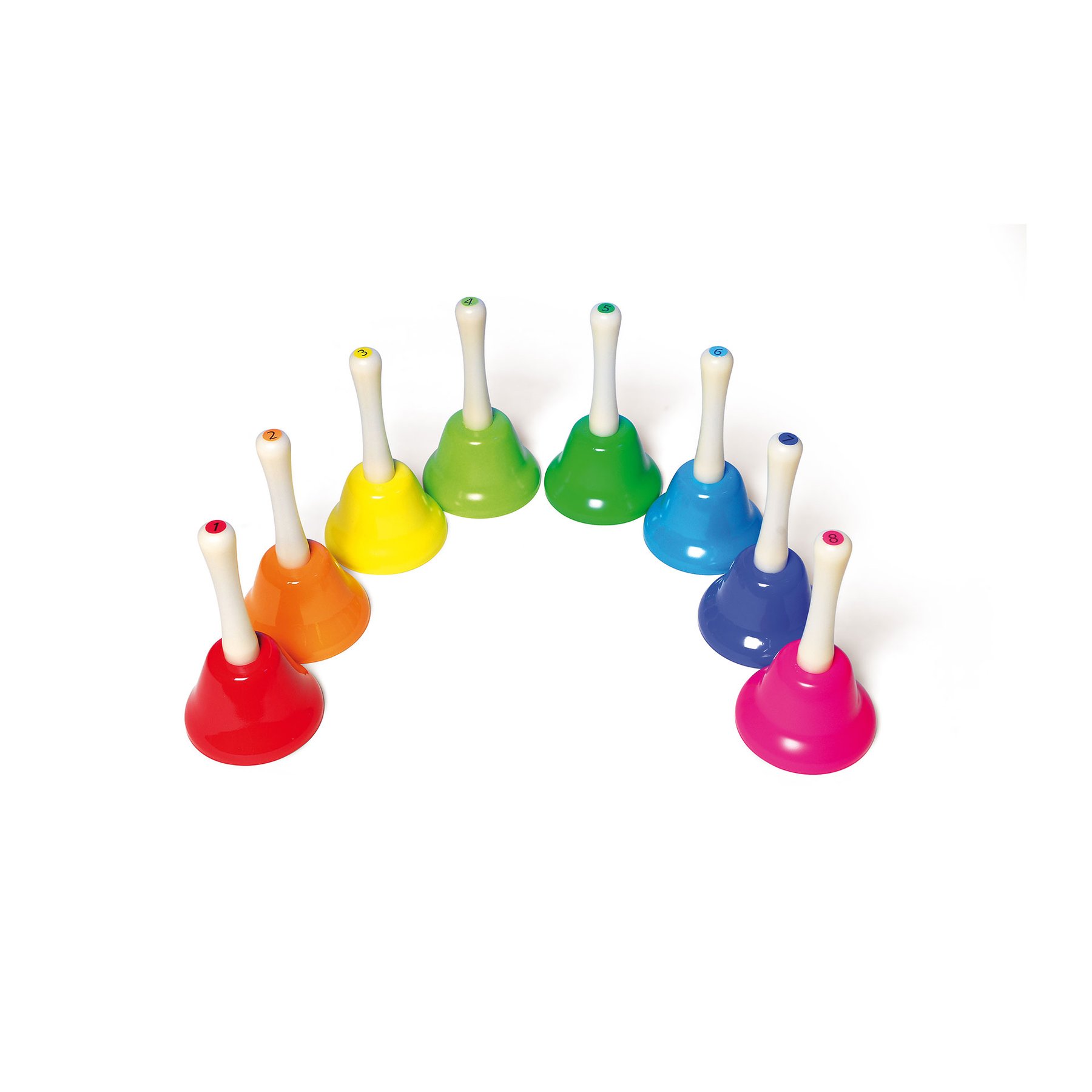 Nowa Szkola Hand bells, with handle, 8 pieces