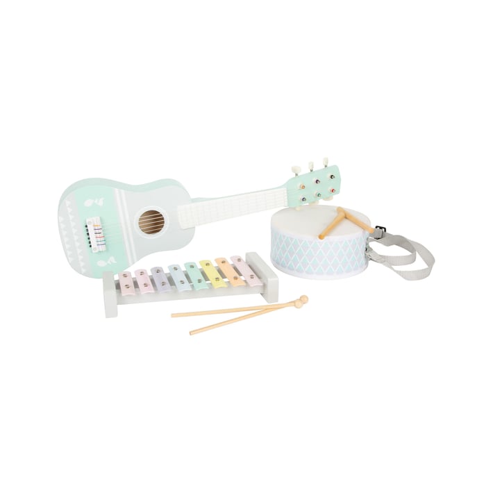 Small Foot Musical Instrument Set, pastel colors, 3 pieces