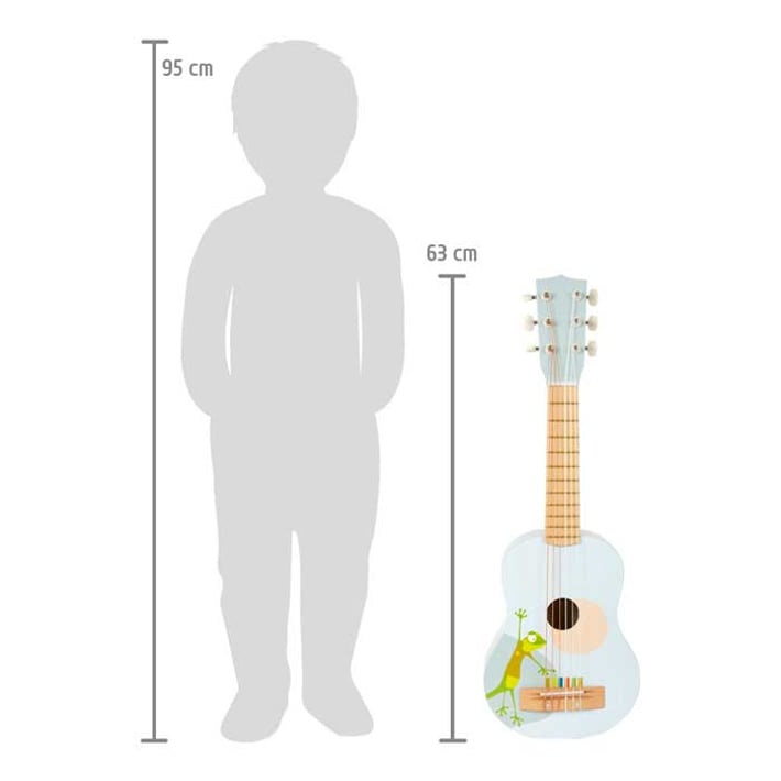 Small Foot Guitar, wooden, 63 x 22 x 6.5 cm