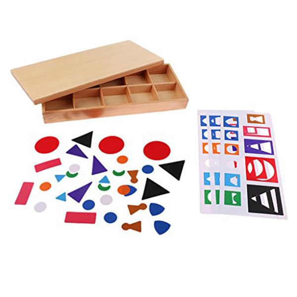 Box with grammar stencils, wooden