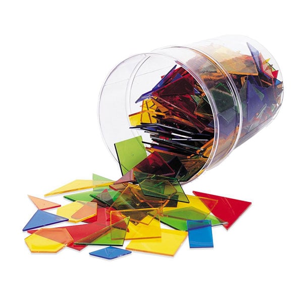 Learning Resources Tangram, transparent, 15 different shapes, 450 pieces