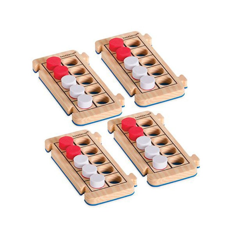 Learning Resources Wooden abacus frames with foam beads, set of 4