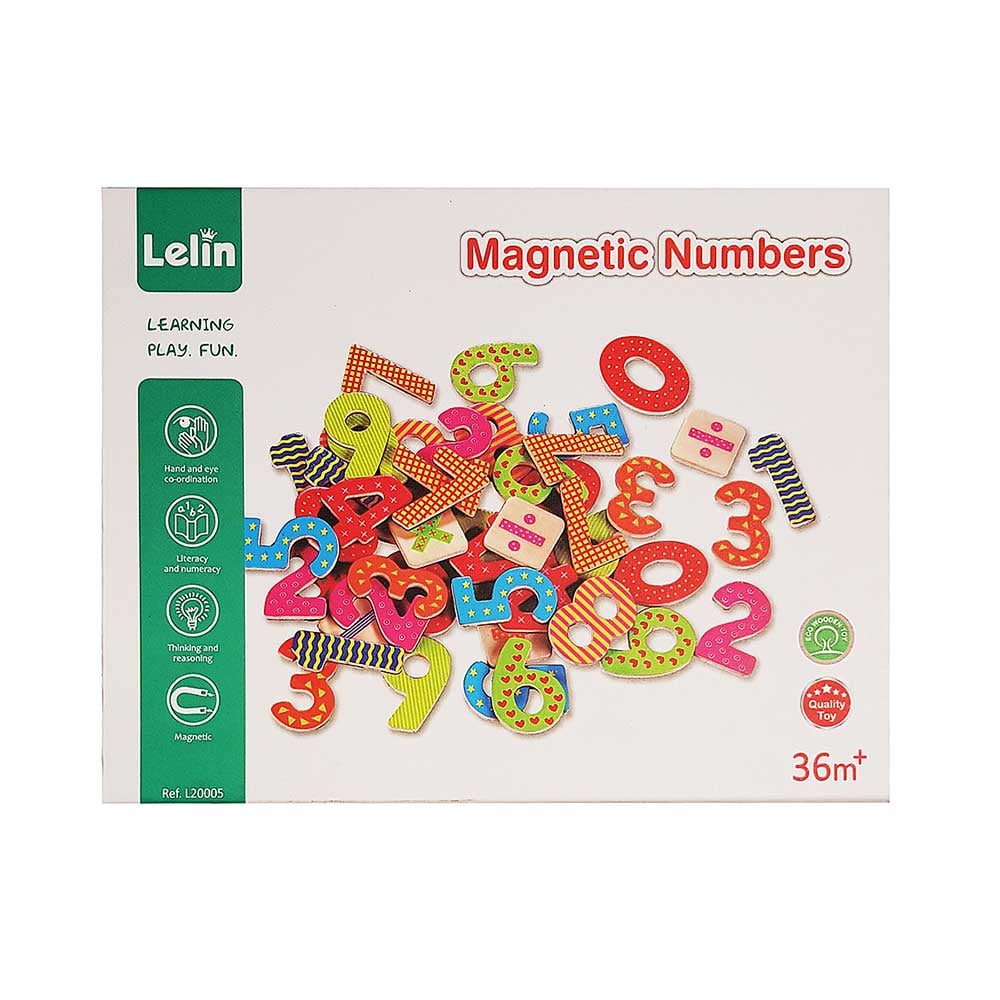 Numbers and Signs, Wooden, Magnetic
