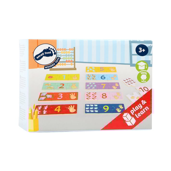 Small Foot Puzzle Numbers and counting, wooden, 30 pieces