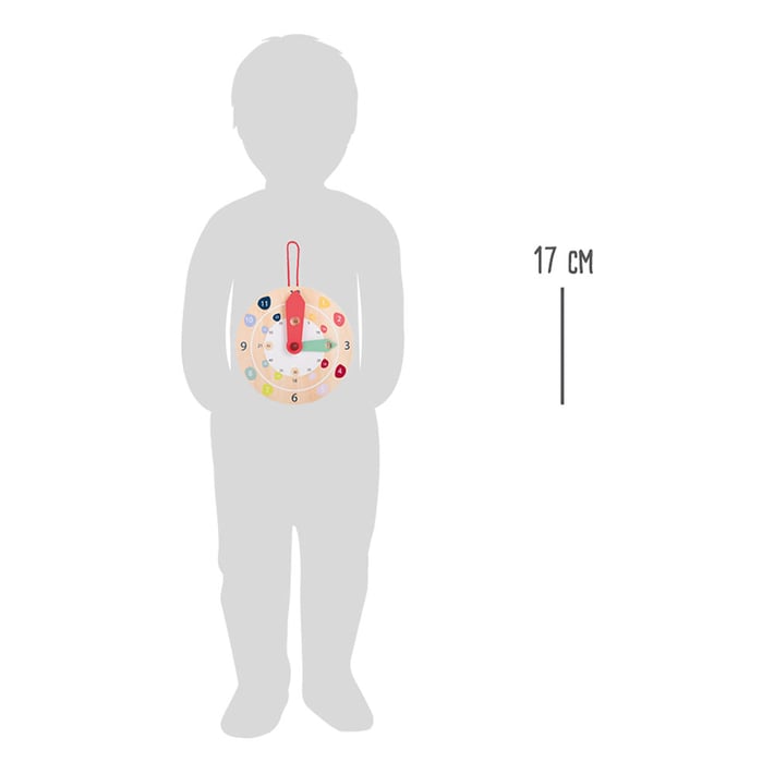 Small Foot Educational clock, wooden, diameter 18 cm