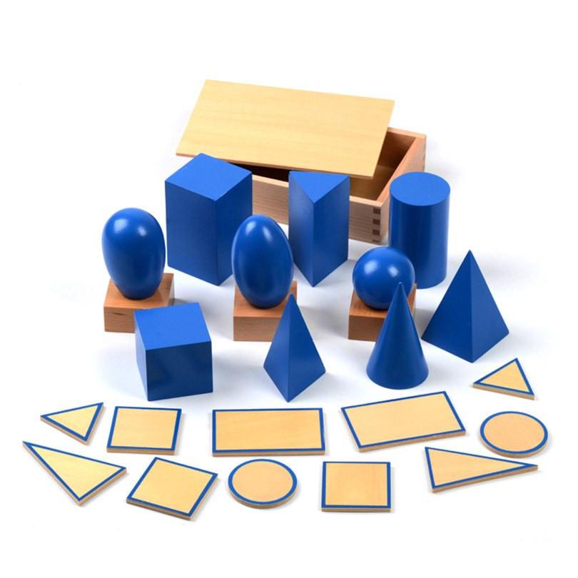 Geometric Bodies Montessori, Blue, 10 pcs