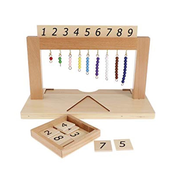 Montessori Bead frame, from 1 to 9 beads