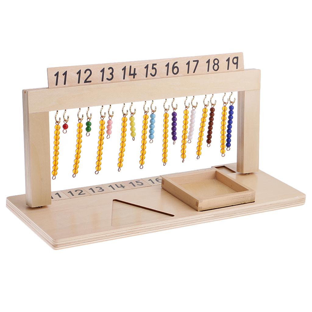 Montessori Bead frame, from 11 to 19 beads