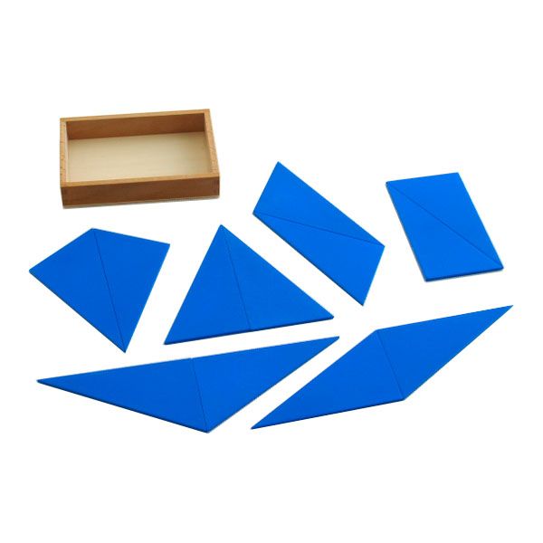 Constructive triangles, in box, blue