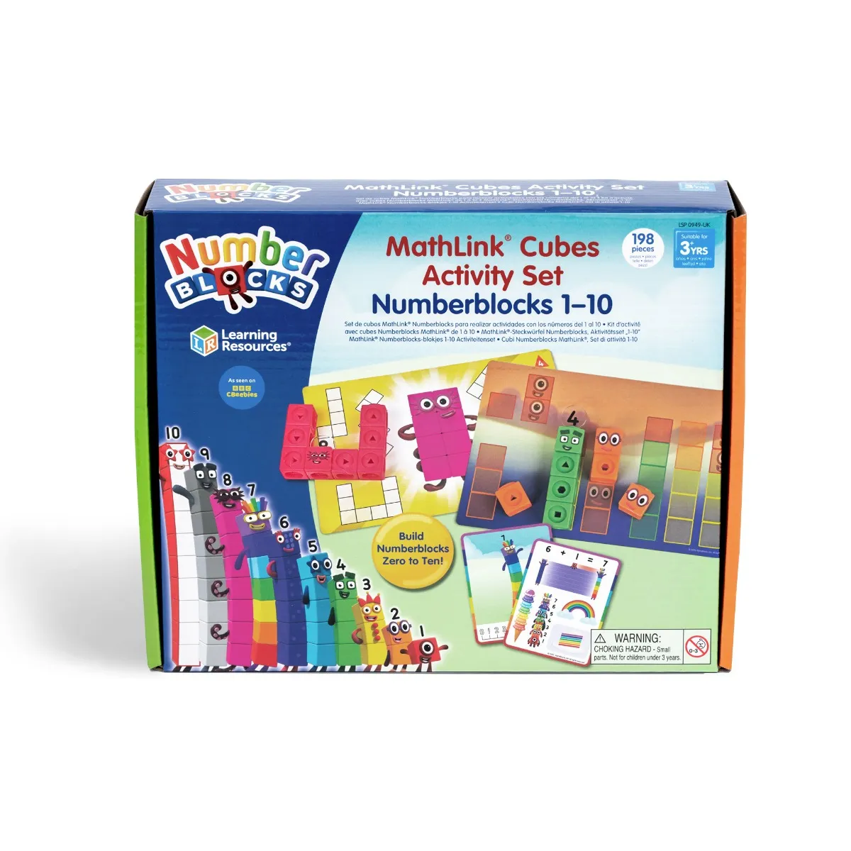 Learning Resources Set of math linking cubes, 1 to 10