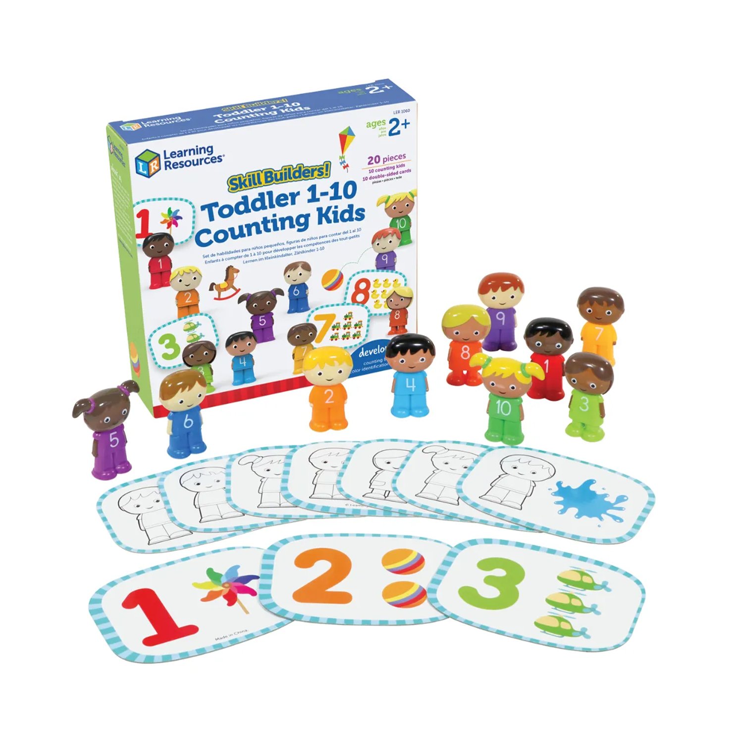Learning Resources Set with Children’s Cards and Figures, numbers 1 to 10, for counting