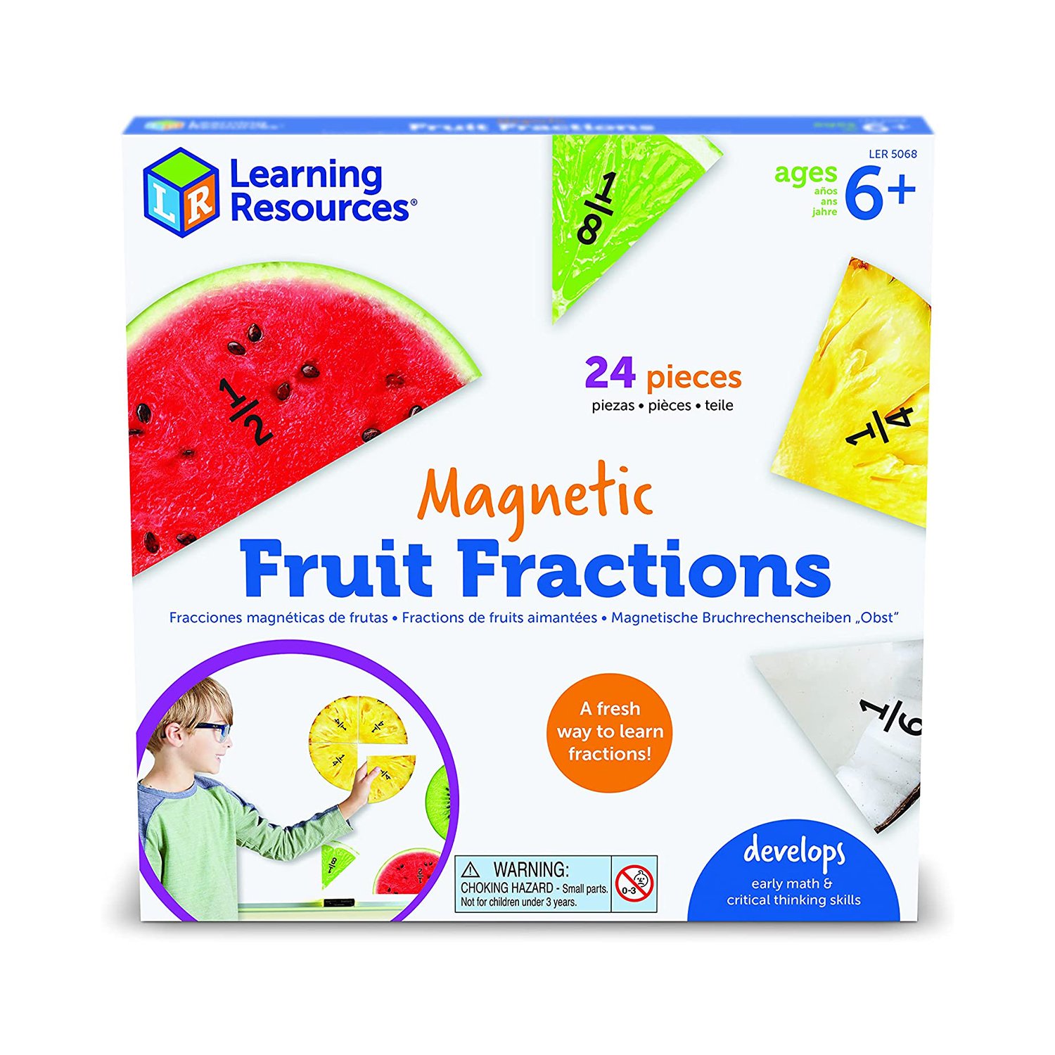 Learning Resources Magnetic Fraction Fruits Set