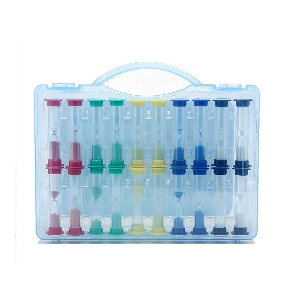 Gelsonlab Sand timers, in transparent case, 20 pcs