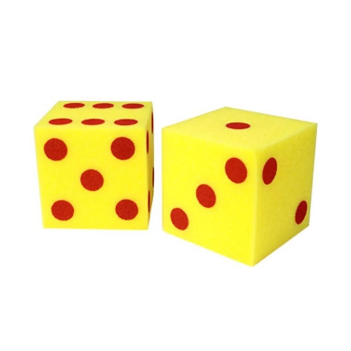 Learning Resources Foam Dice, with dots, large, 2 pcs