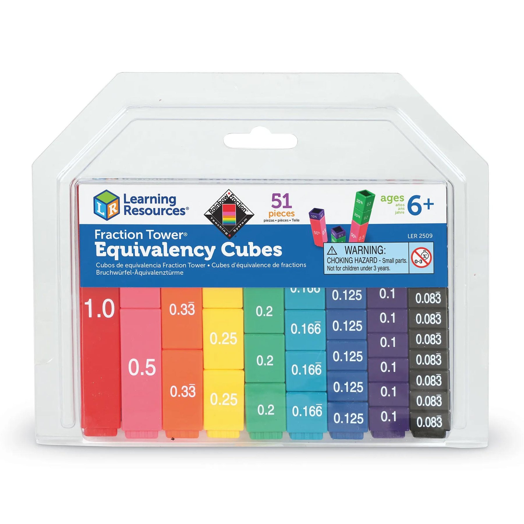 Learning Resources Tower of Cubes – Equivalent Fractions, fractional