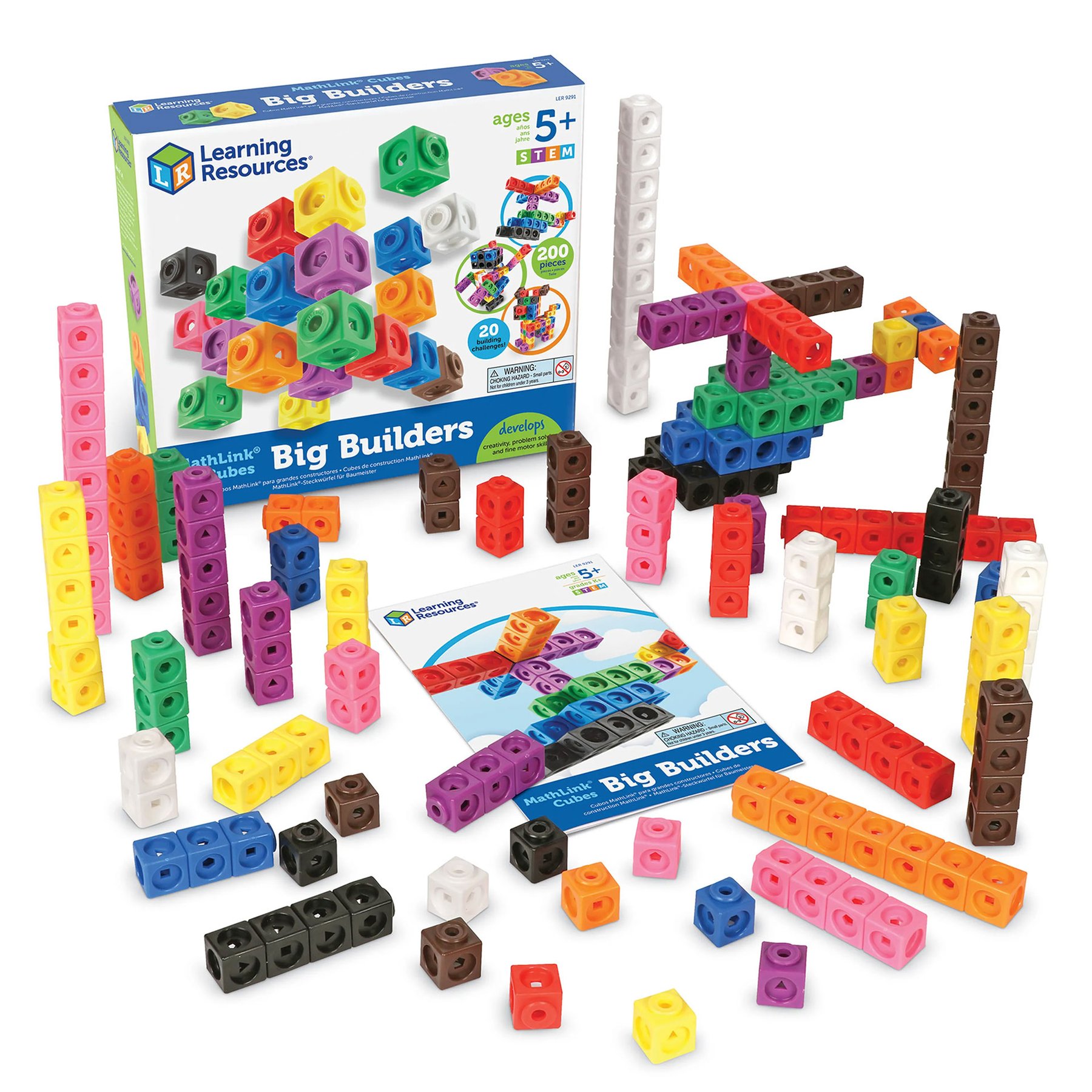 Learning Resources Set of math cubes, 200 pieces