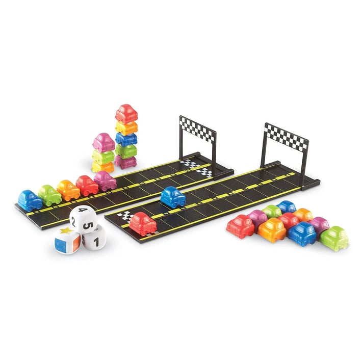 Learning Resources Игра Писта с колички, мини, 30 части