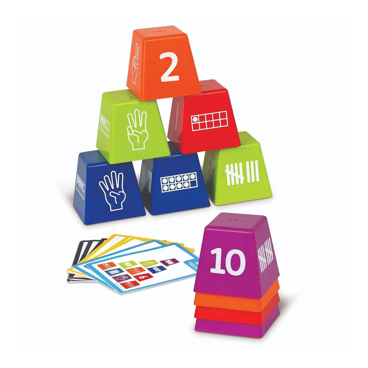 Learning Resources Educational game with pyramid cups and numbers