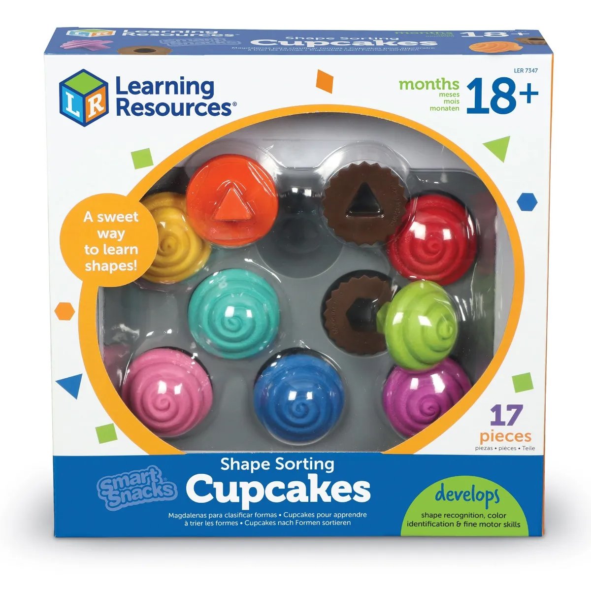 Learning Resources Sorting and Nesting Cupcakes with Shapes