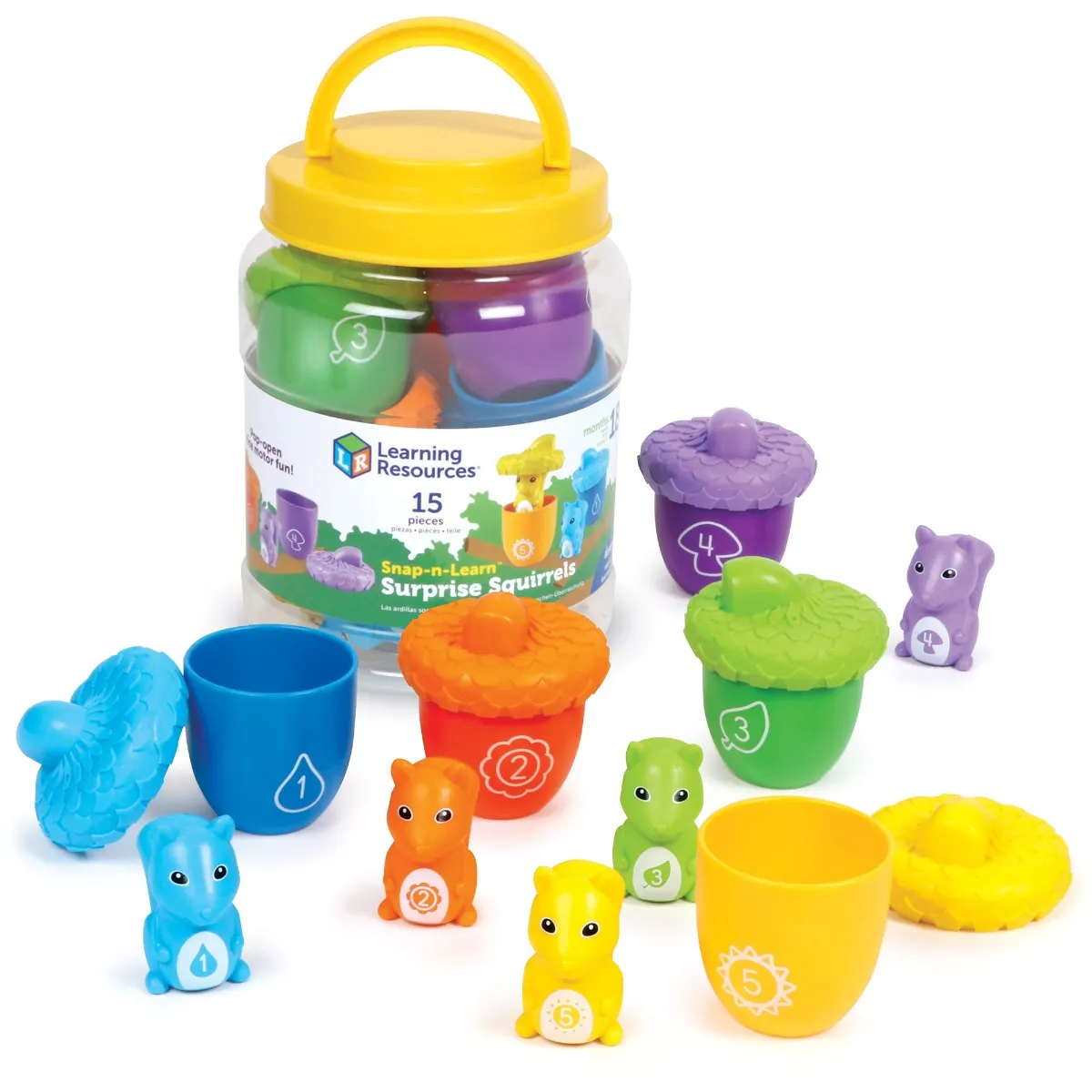 Learning Resources Squirrel Set with Acorns, for sorting and counting