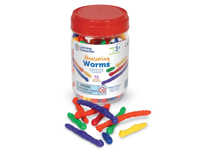 Learning Resources Set of measuring and sorting worms, 72 pieces
