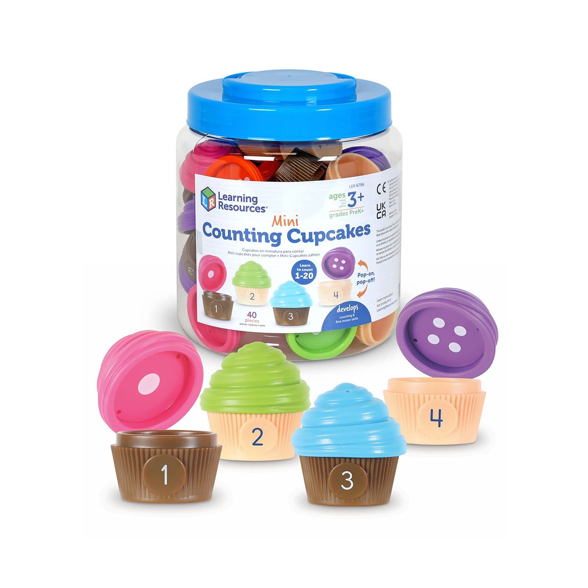 Learning Resources Mini cupcakes set, for sorting and counting