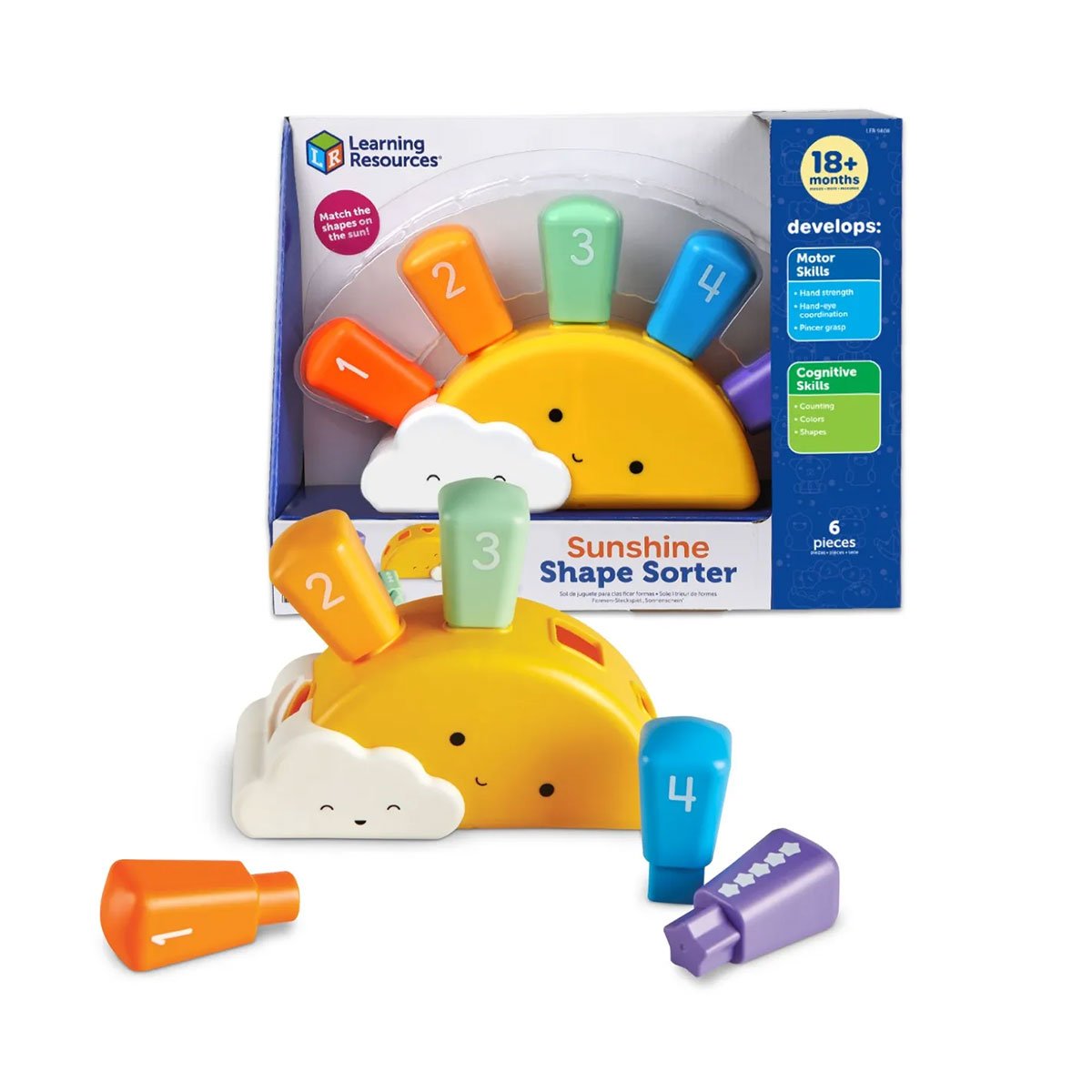 Learning Resources Sun with shapes, for sorting and counting