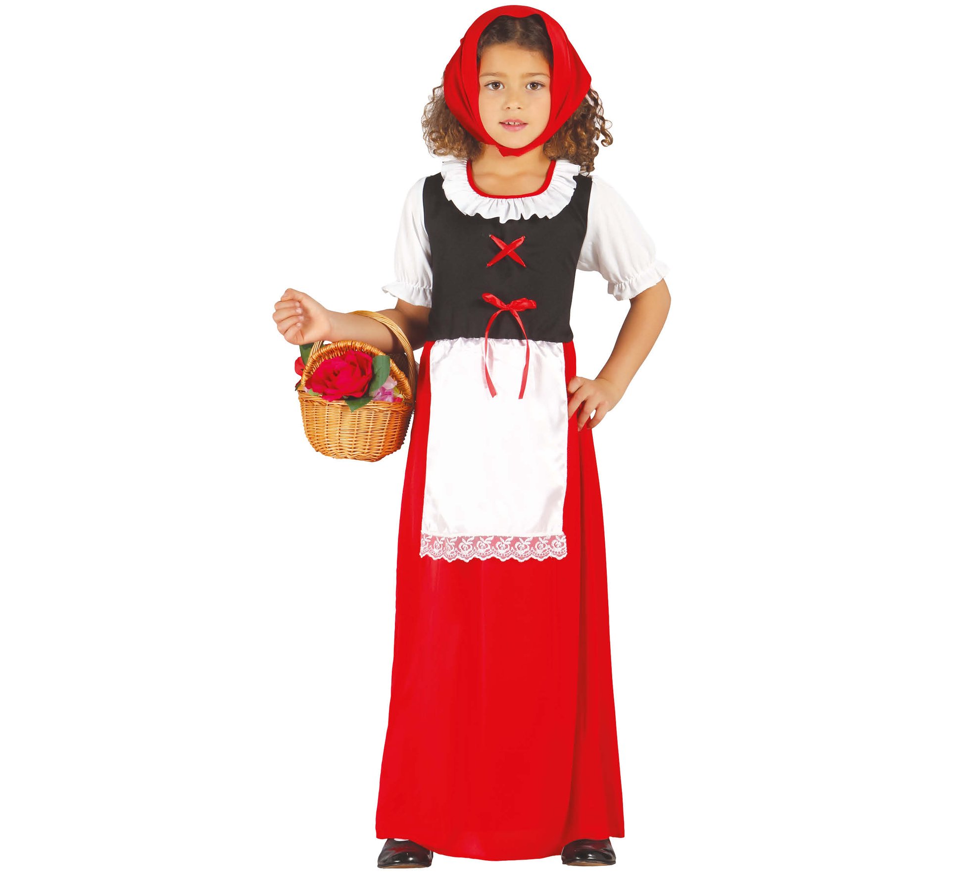Costume Little Red Riding Hood, for children 10–12 years, red