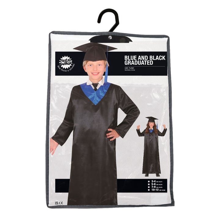 Костюм Тога, черно-синя, за 5-6 годишни деца