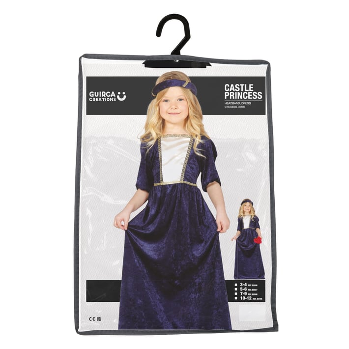 Костюм на Средновековна принцеса, за 10-12 годишни деца
