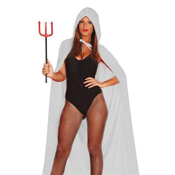 Cape with Hood, white, 130 cm