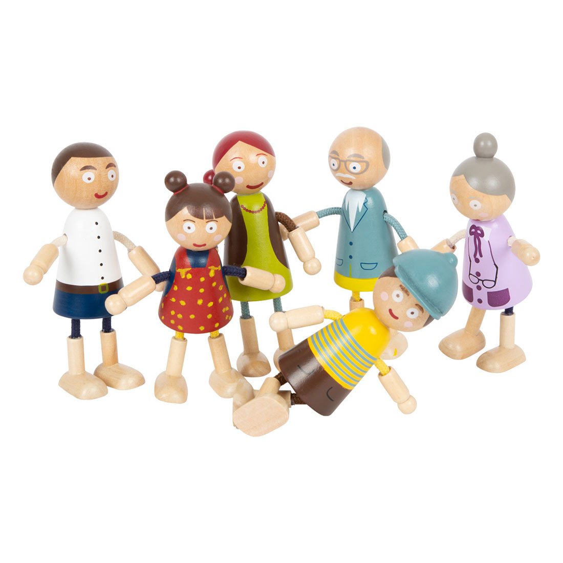 Small Foot Dolls Family, wooden, 6 pcs