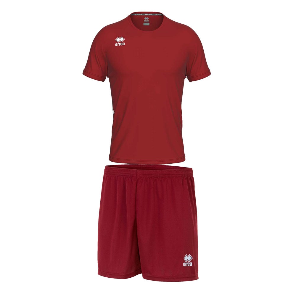 Football kit Errea Marvin, kids, size XXS, 134–144 cm, maroon