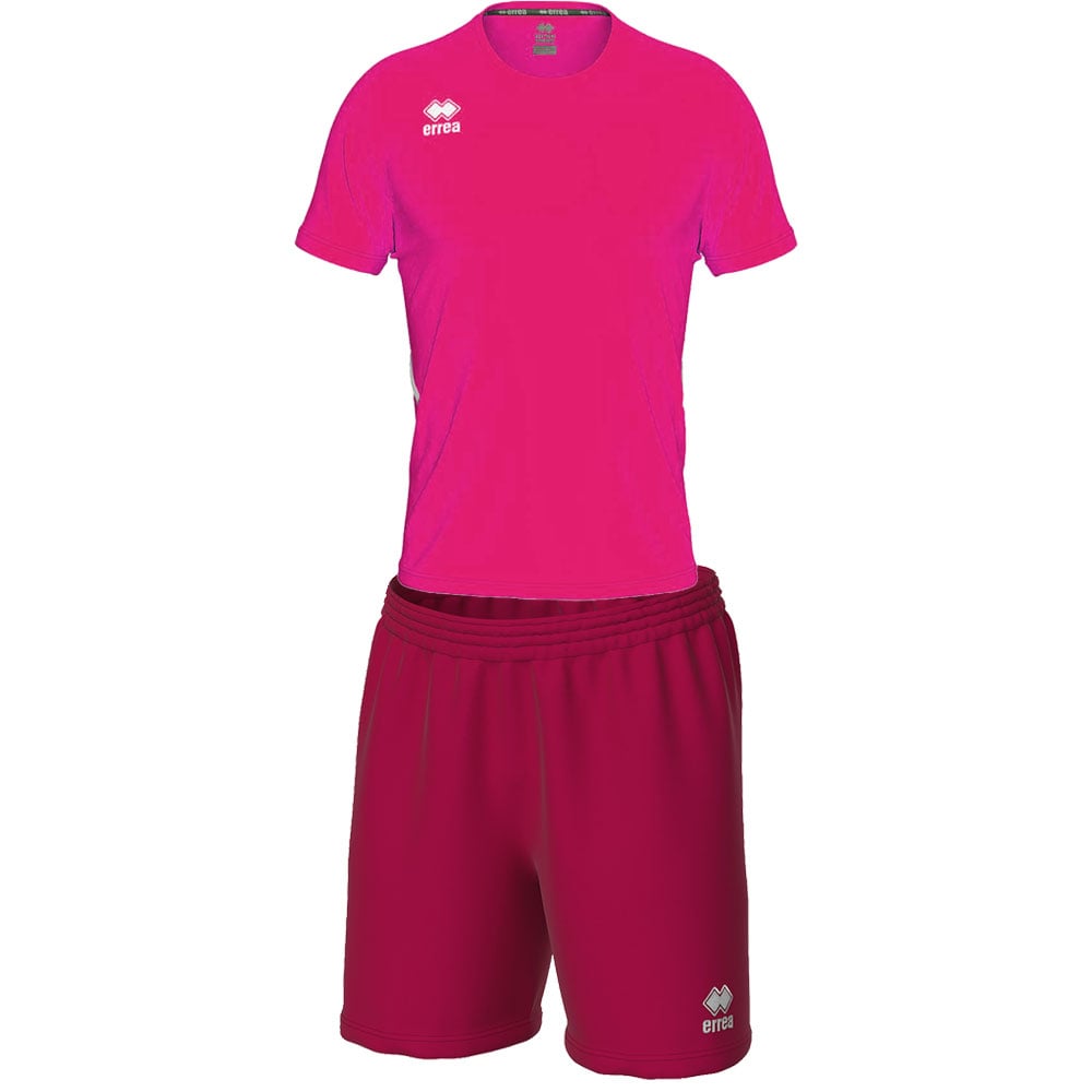 Football kit Errea Marvin, kids, size YXS, 122–132 cm, fuchsia