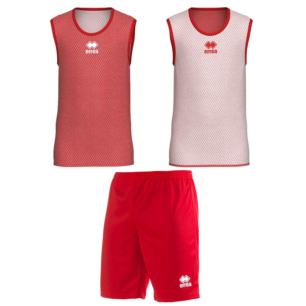 Basketball kit Errea Wing, unisex, size S, red/white