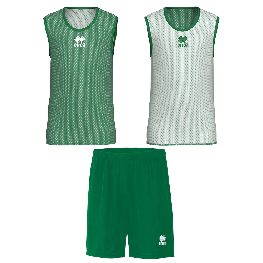 Basketball kit Errea Wing, unisex, size 2XL, green/white