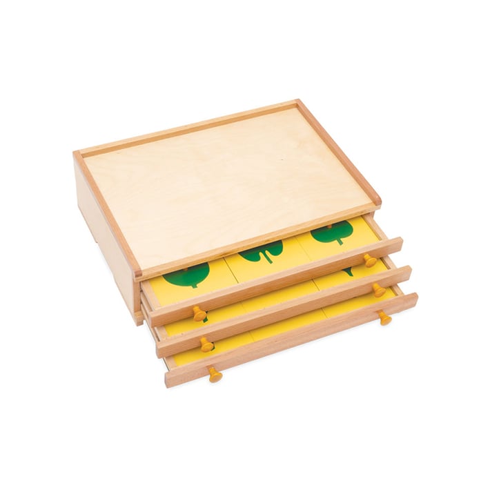 Nowa Szkola Montessori cabinet, botanical, wooden, 47.5 x 14 x 32.5 cm