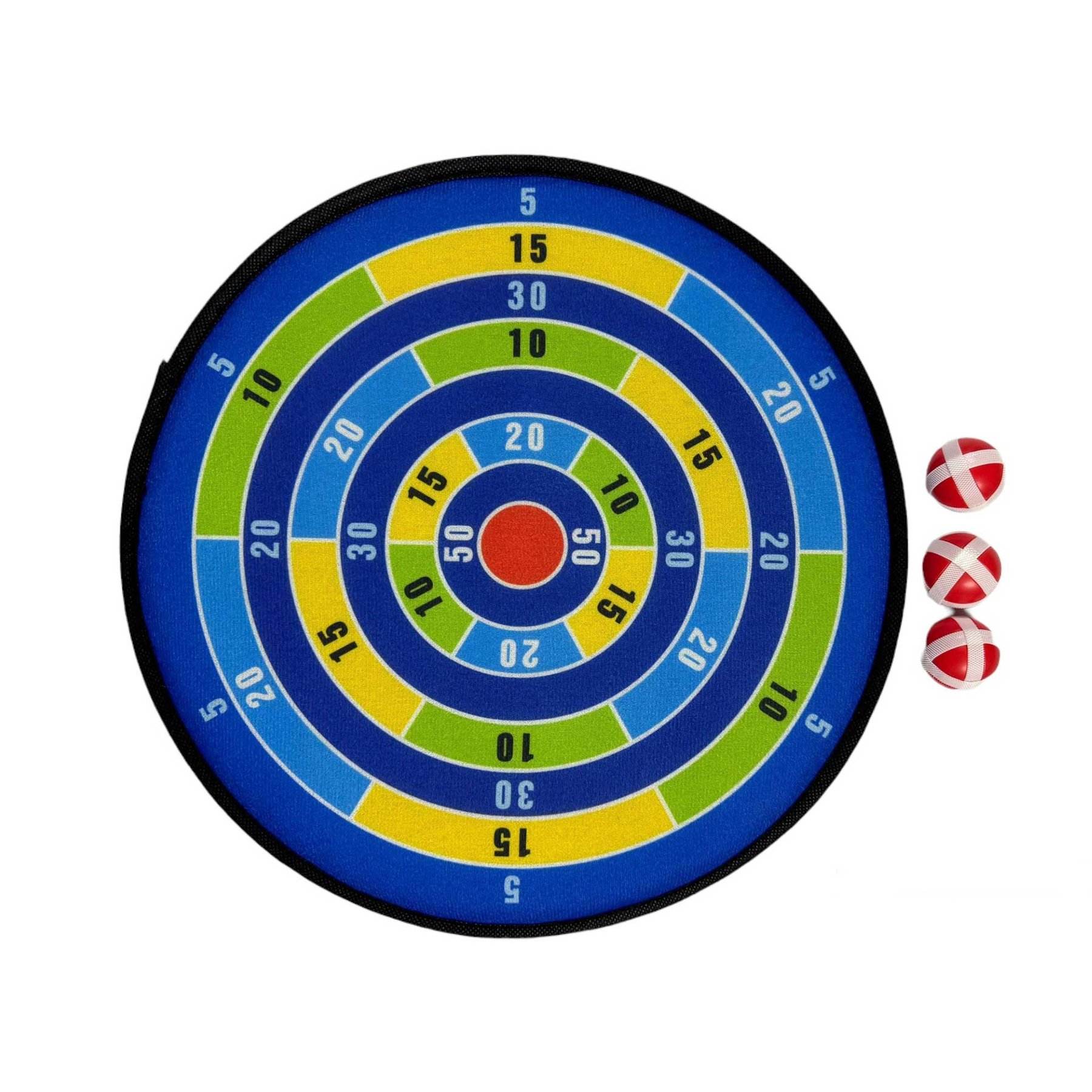 Darts target, soft, with three balls, diameter 36 cm, blue