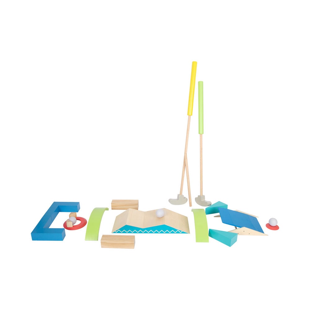Small Foot Mini golf set, wooden, 16 pcs