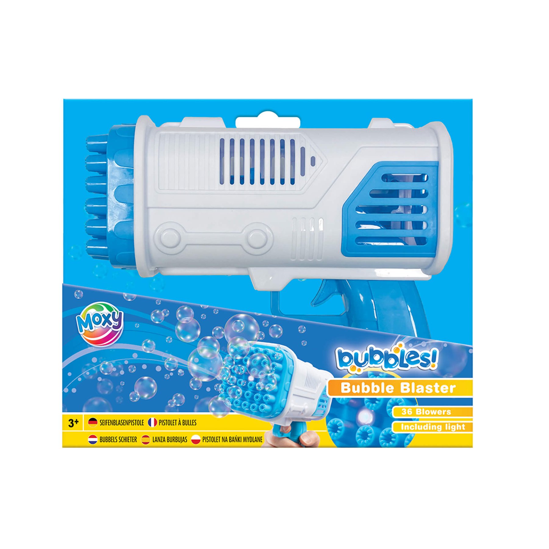 Moxy Bubble blaster, with light, blue