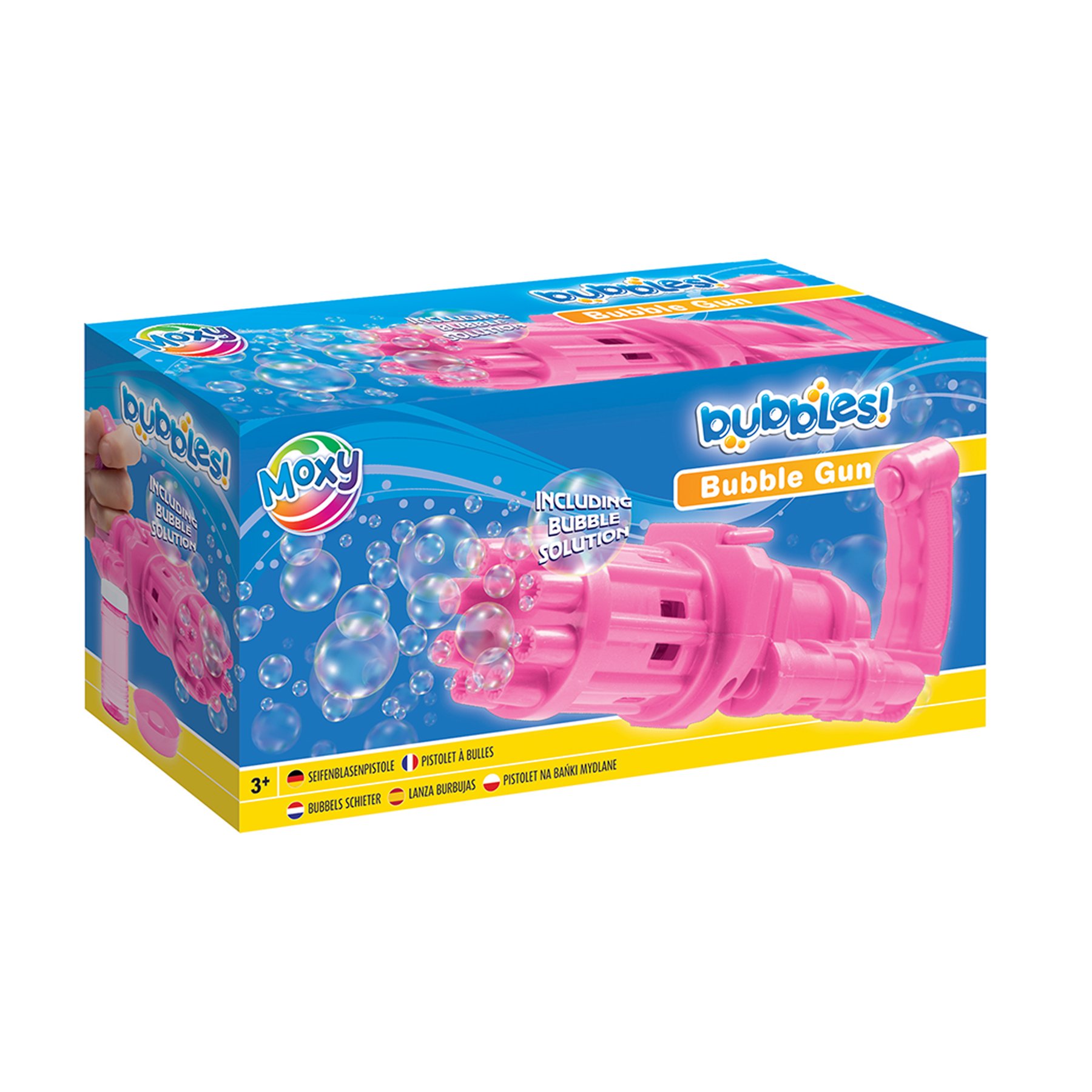 Moxy Bubble gun, with refill, 50 ml, pink