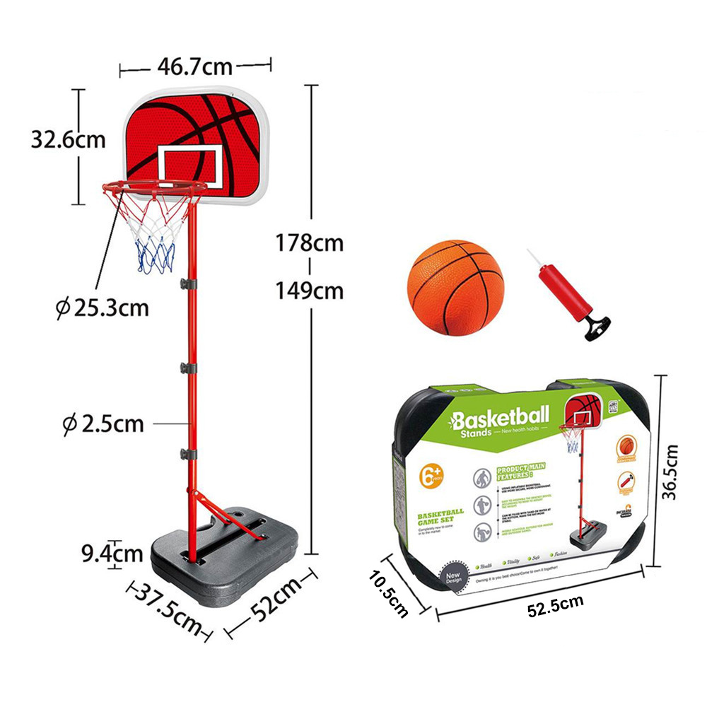 Basketball hoop, adjustable height, 0.9 - 1.35 m
