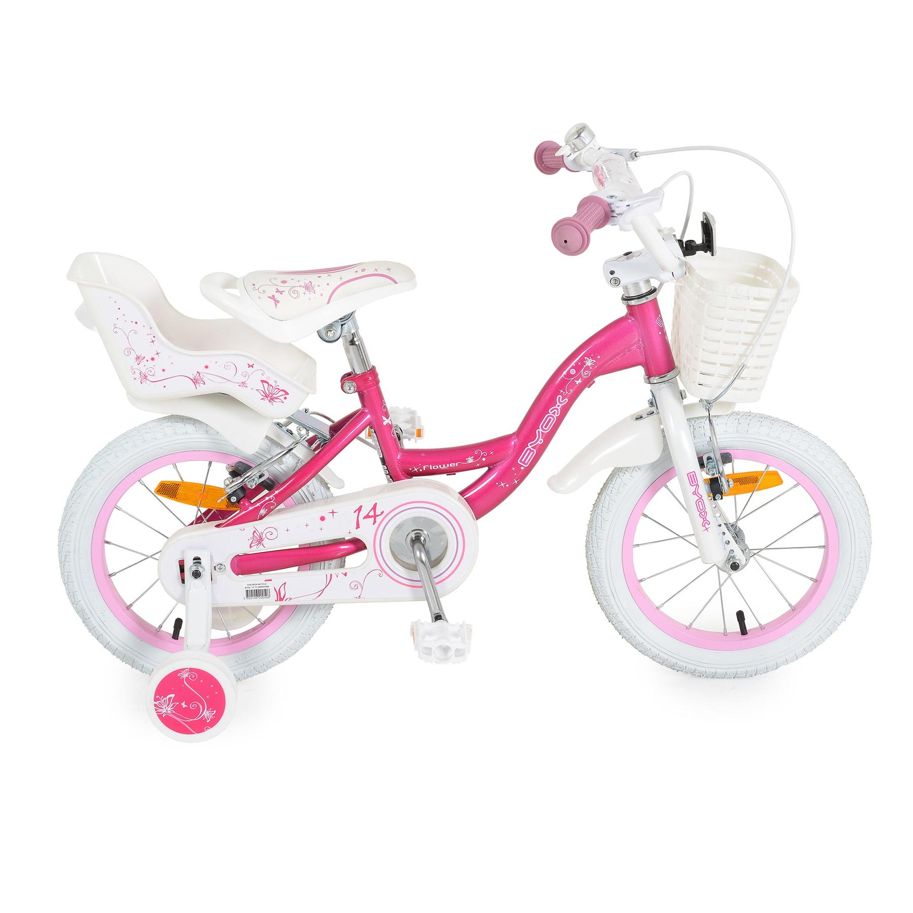 Byox Bicycle Flower, 14", kids, pink