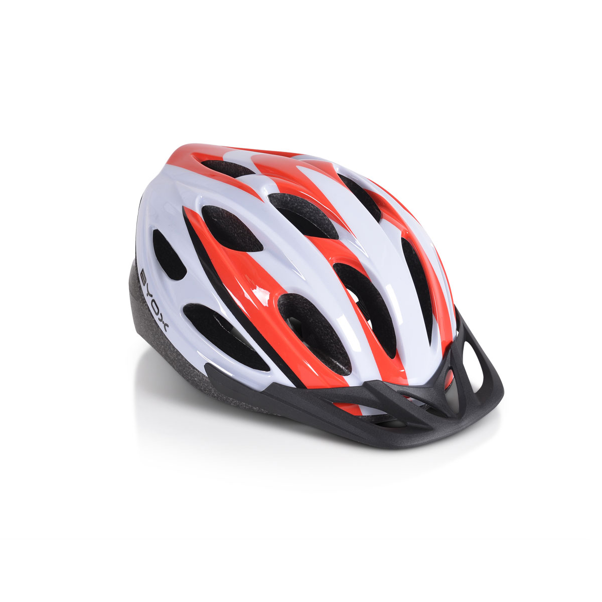 Byox Bicycle helmet, red-white, size M, 54-58 cm