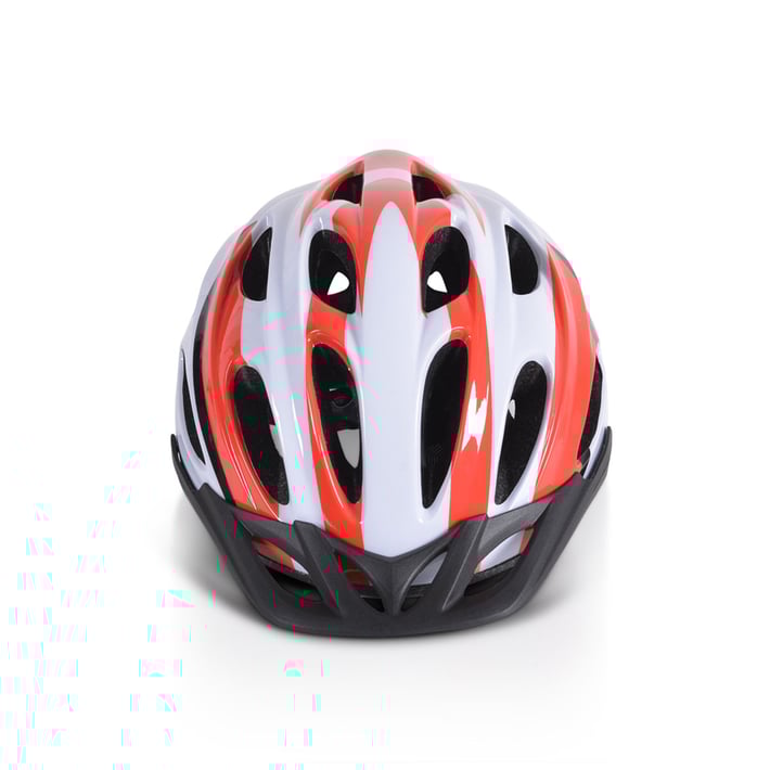 Byox Каска за велосипед, червено-бяла, размер M, 54-58 cm