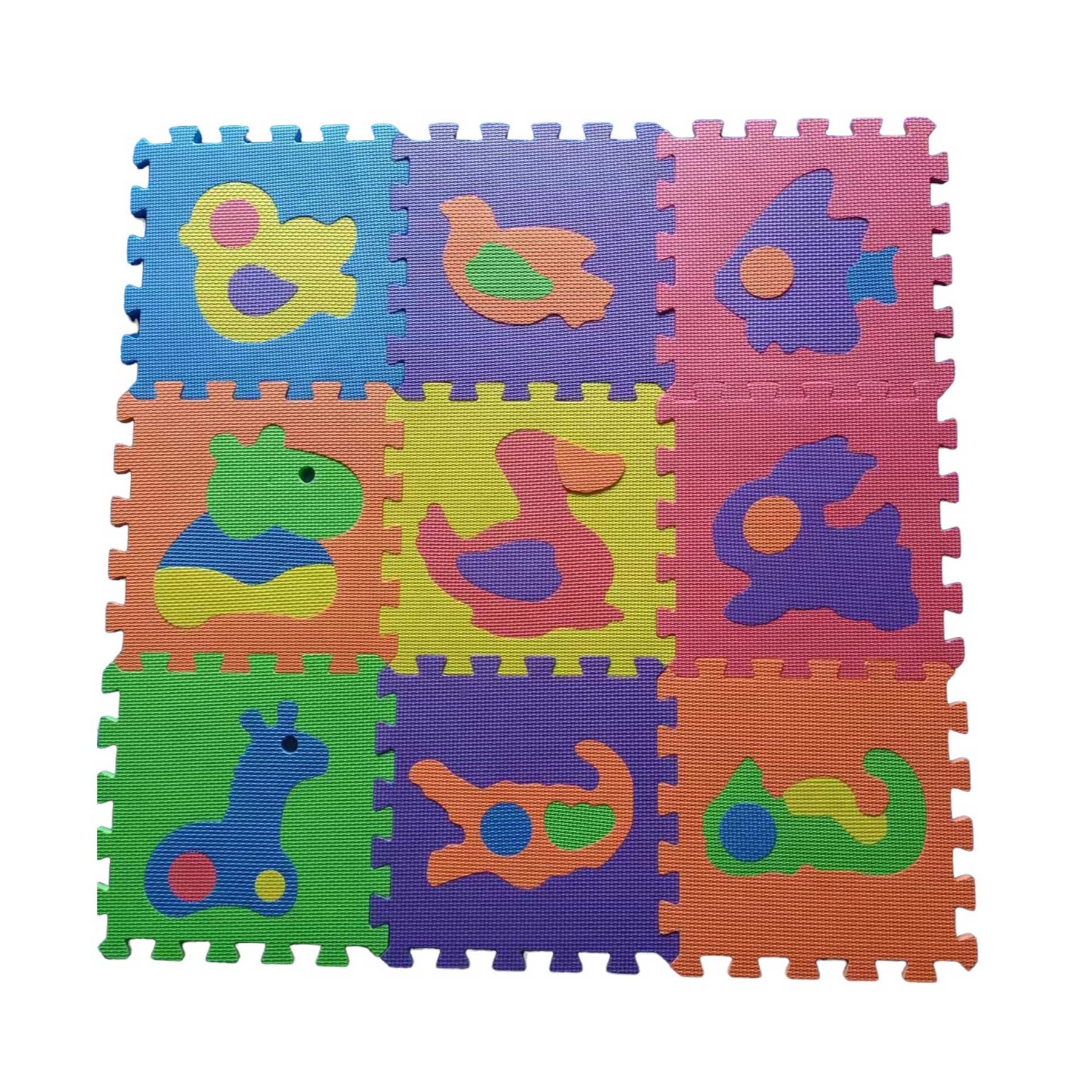 Soft foam puzzle mat, animals, 30 x 30 x 1 cm