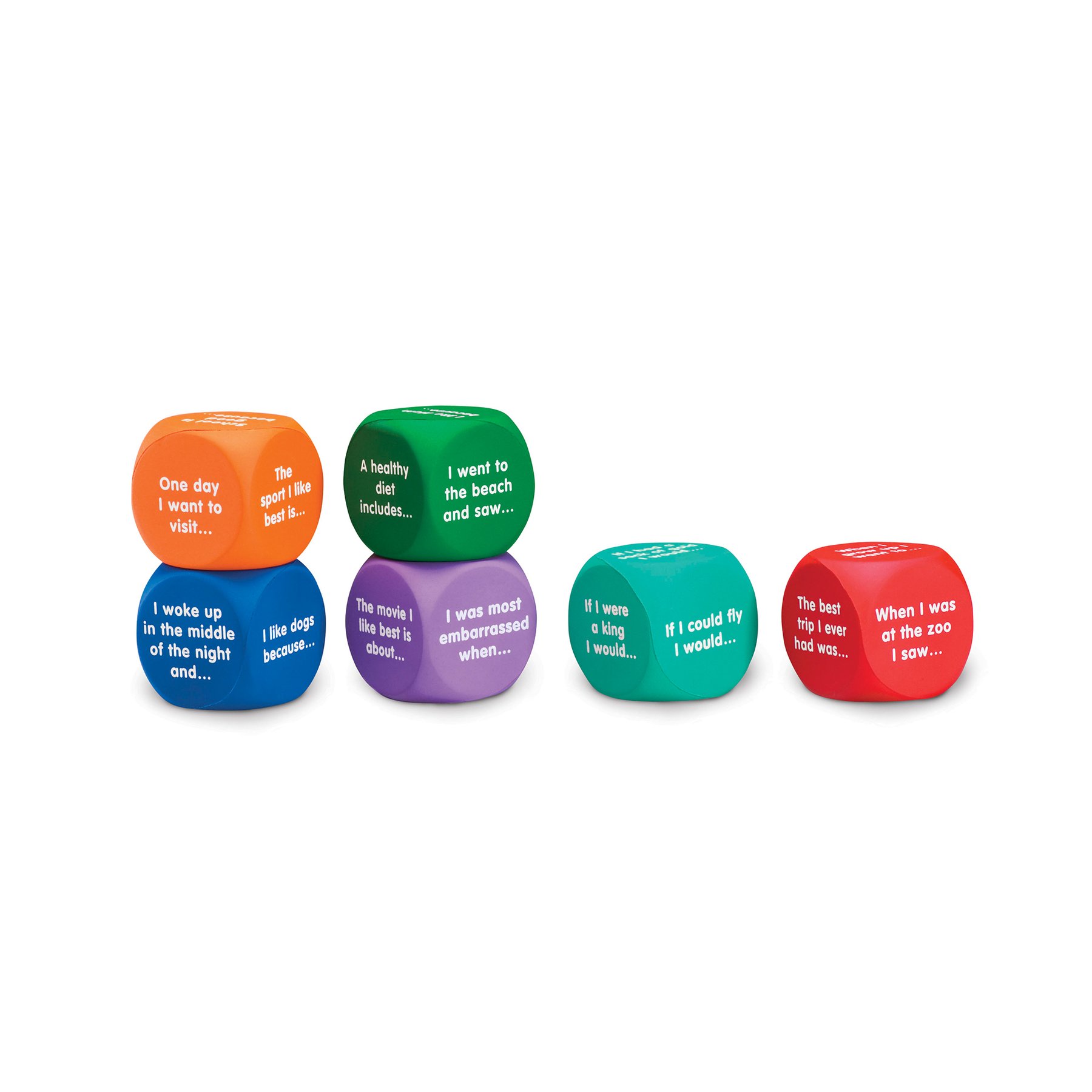 Learning Resources Dice in English Complete the sentence