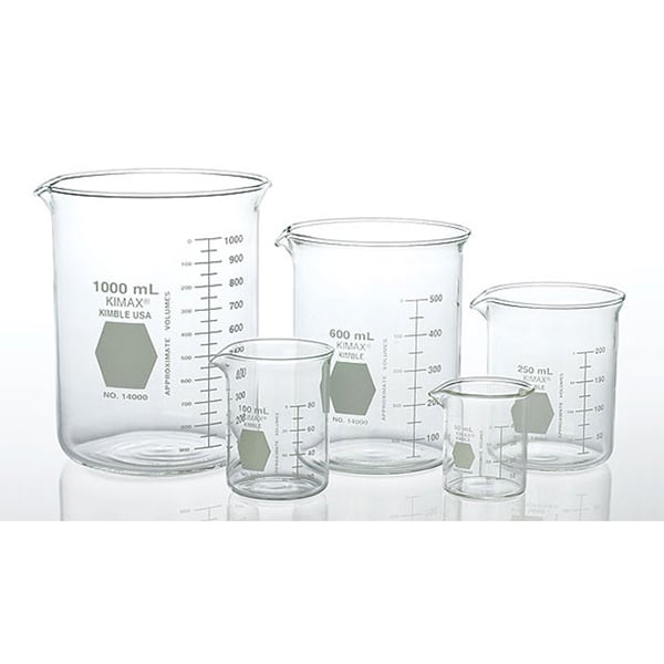 Glass Beaker, 1000 ml, 10 pcs