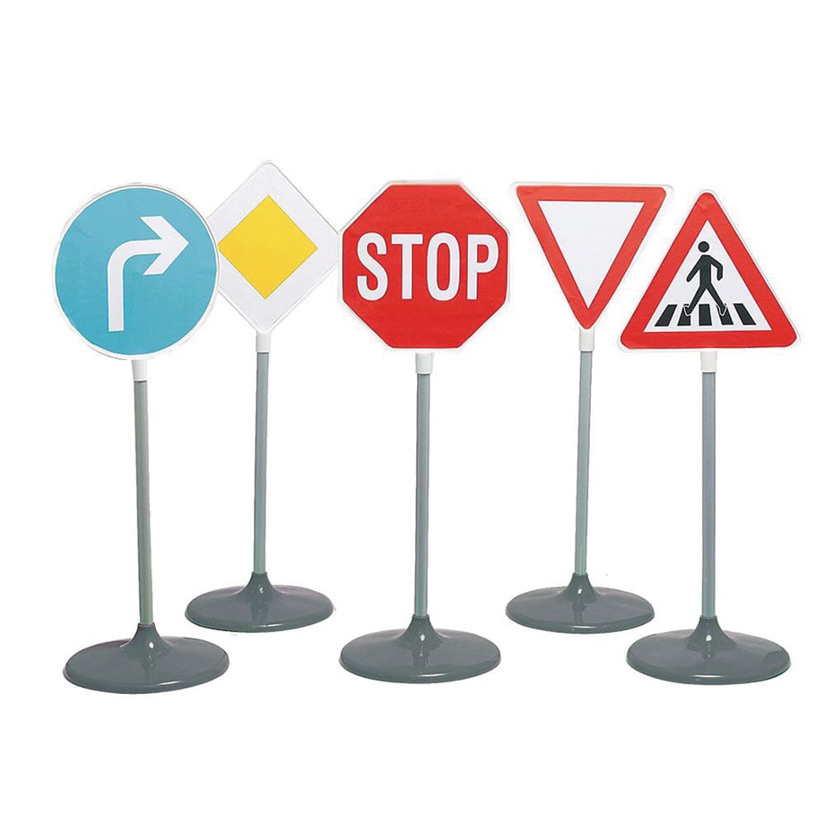 Set with 10 traffic signs, 85 cm